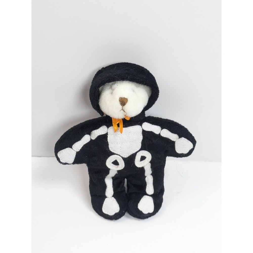 Vintage Wee Bear Village GANZ Bear Mr. Bones Skeleton 1999 Halloween